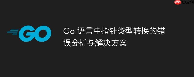 Go 语言中指针类型转换的错误分析与解决方案