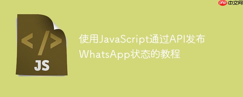 使用JavaScript通过API发布WhatsApp状态的教程