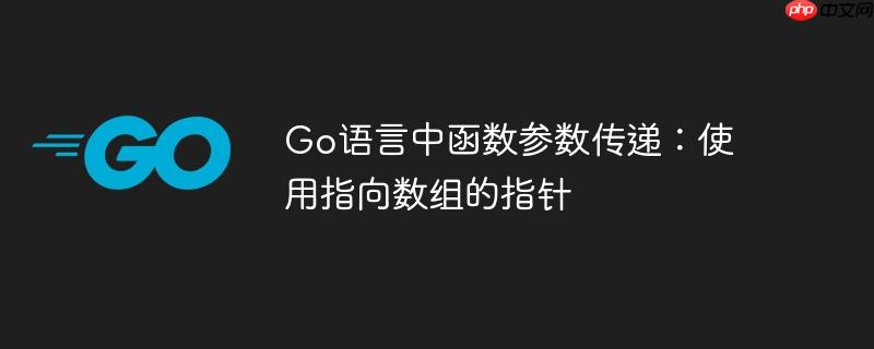 Go语言中函数参数传递：使用指向数组的指针