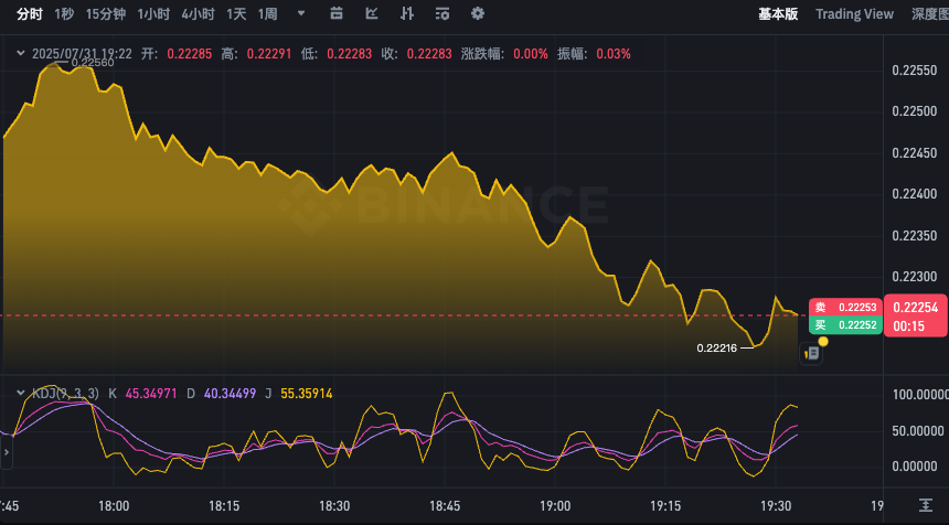 狗狗币24小时实时行情APP DOGE币K线走势图在线精准查询