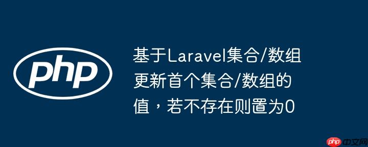 基于Laravel集合/数组更新首个集合/数组的值，若不存在则置为0