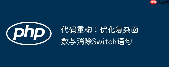 代码重构：优化复杂函数与消除Switch语句