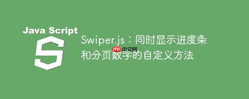 Swiper.js：同时显示进度条和分页数字的自定义方法