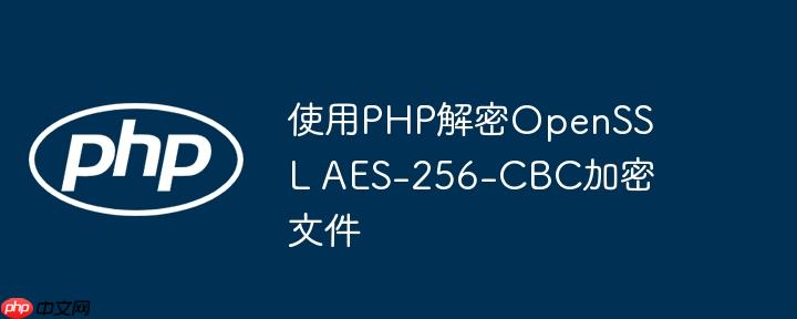 使用php解密openssl aes-256-cbc加密文件