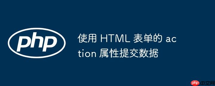使用 html 表单的 action 属性提交数据