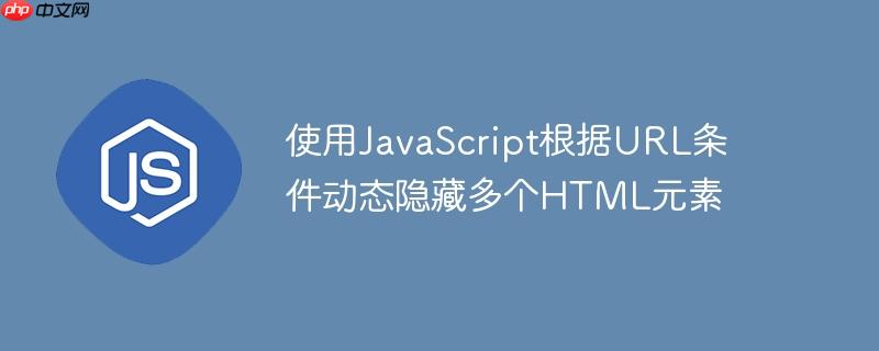 使用JavaScript根据URL条件动态隐藏多个HTML元素