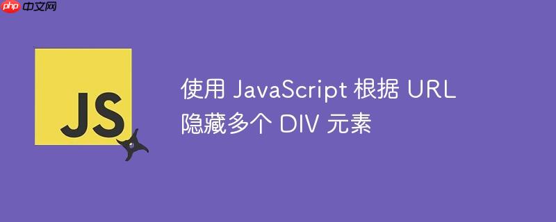 使用 JavaScript 根据 URL 隐藏多个 DIV 元素