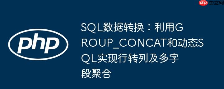 SQL数据转换：利用GROUP_CONCAT和动态SQL实现行转列及多字段聚合