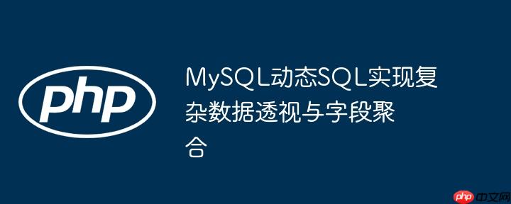 mysql动态sql实现复杂数据透视与字段聚合