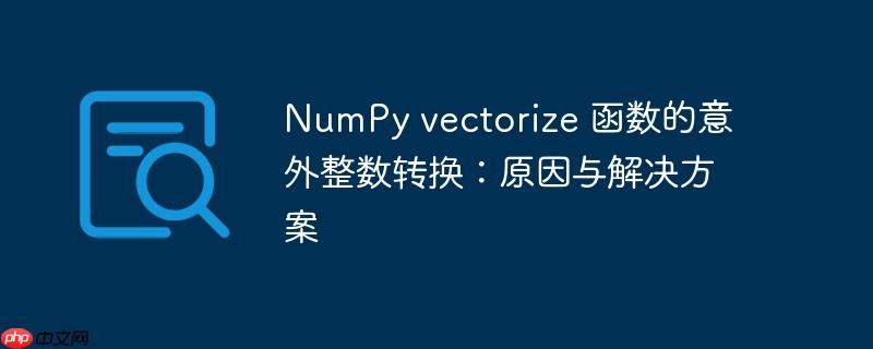 numpy vectorize 函数的意外整数转换：原因与解决方案