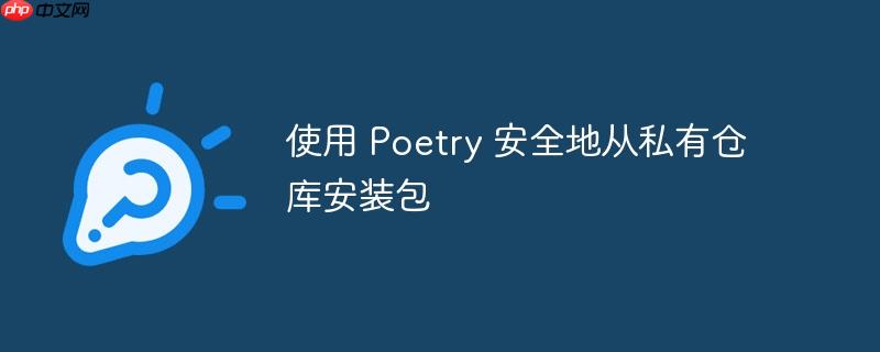使用 poetry 安全地从私有仓库安装包