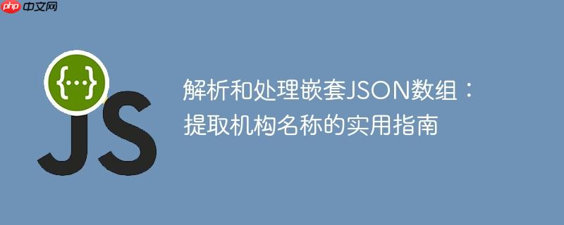解析和处理嵌套json数组：提取机构名称的实用指南