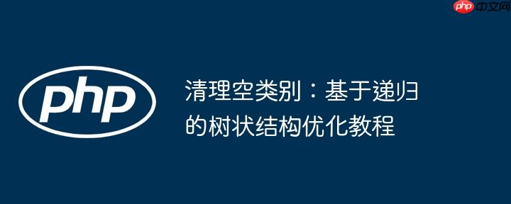 清理空类别：基于递归的树状结构优化教程