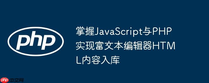 掌握javascript与php实现富文本编辑器html内容入库