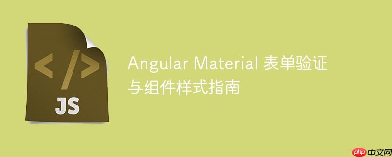 Angular Material 表单验证与组件样式指南
