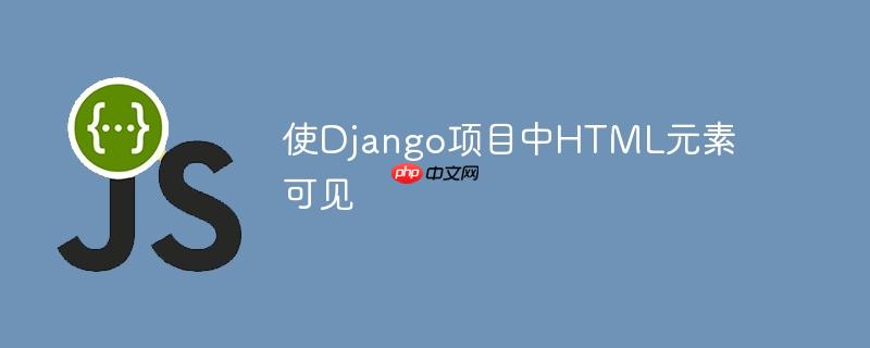 使Django项目中HTML元素可见
