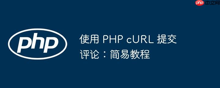 使用 PHP cURL 提交评论：简易教程