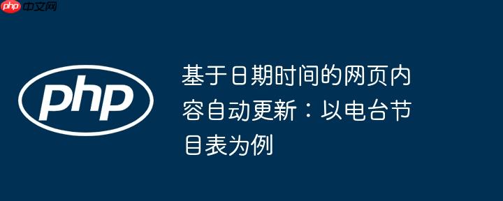 基于日期时间的网页内容自动更新：以电台节目表为例