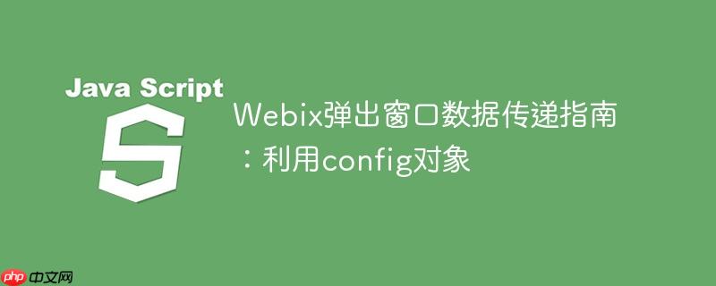 Webix弹出窗口数据传递指南：利用config对象