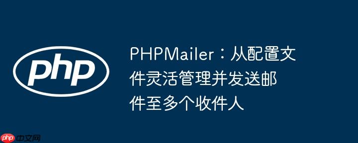 PHPMailer：从配置文件灵活管理并发送邮件至多个收件人