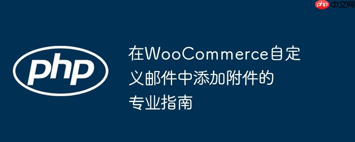 在WooCommerce自定义邮件中添加附件的专业指南