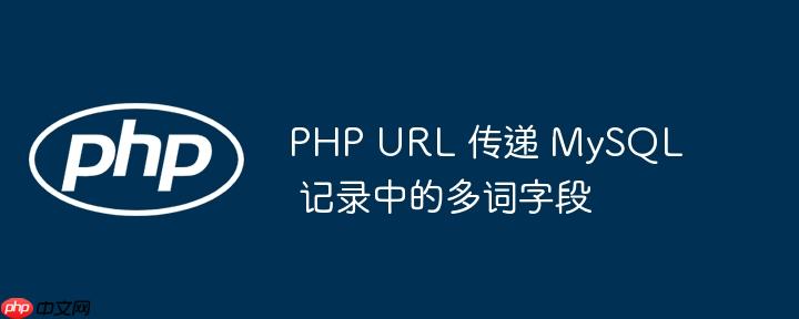 PHP URL 传递 MySQL 记录中的多词字段
