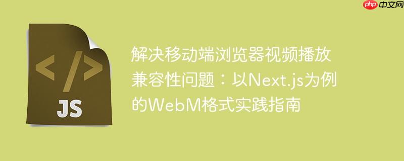 解决移动端浏览器视频播放兼容性问题：以Next.js为例的WebM格式实践指南