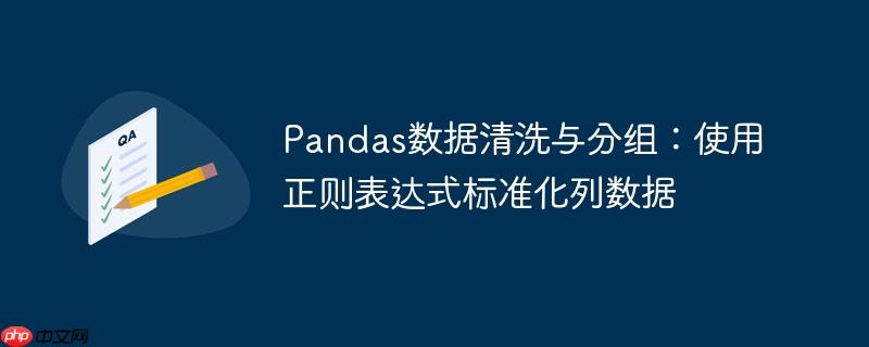 Pandas数据清洗与分组：使用正则表达式标准化列数据