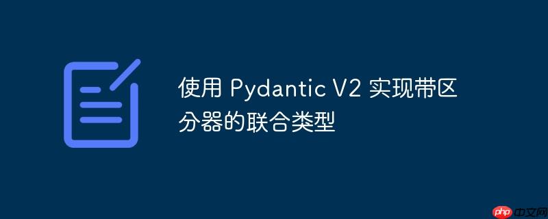 使用 pydantic v2 实现带区分器的联合类型