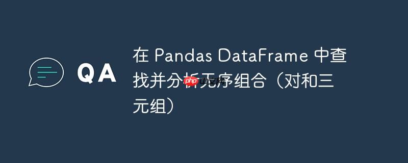 在 pandas dataframe 中查找并分析无序组合（对和三元组）