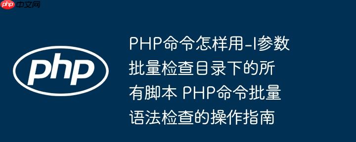 PHP命令怎样用-l参数批量检查目录下的所有脚本 PHP命令批量语法检查的操作指南