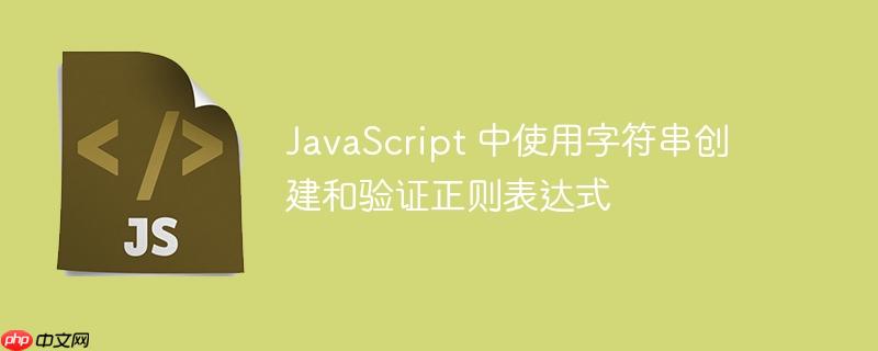 JavaScript 中使用字符串创建和验证正则表达式
