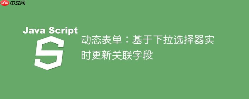 动态表单：基于下拉选择器实时更新关联字段