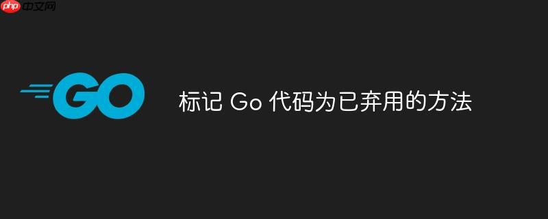 标记 Go 代码为已弃用的方法