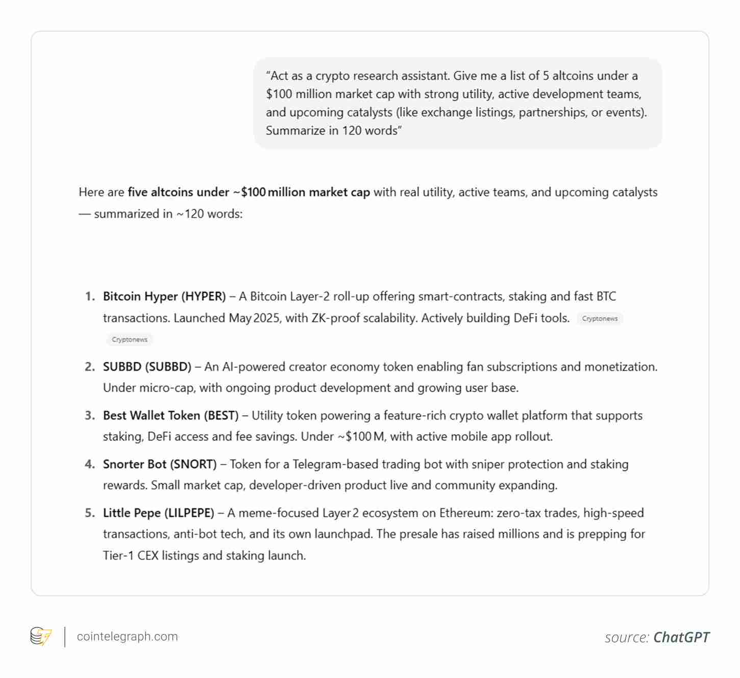 什么是山寨币拉盘？如何使用ChatGPT预测山寨币上涨？