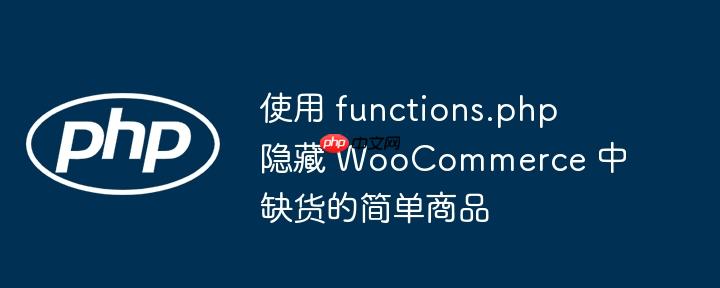 使用 functions.php 隐藏 woocommerce 中缺货的简单商品