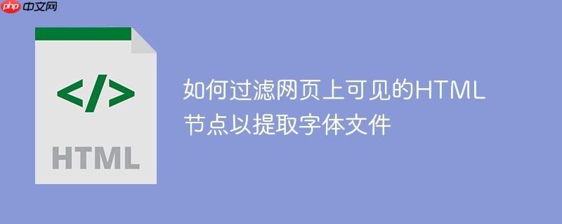 如何过滤网页上可见的HTML节点以提取字体文件