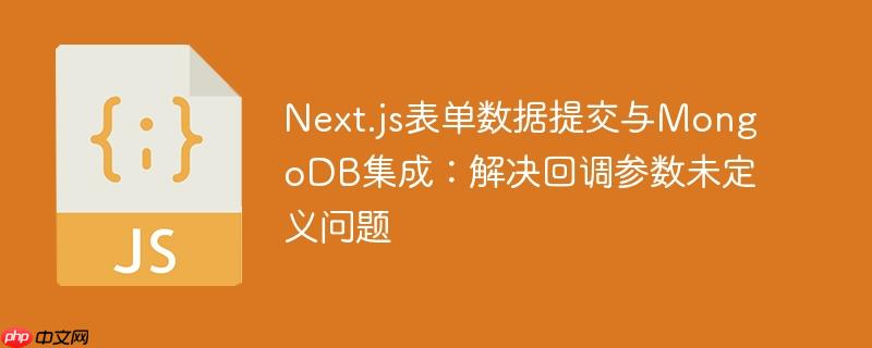 Next.js表单数据提交与MongoDB集成：解决回调参数未定义问题