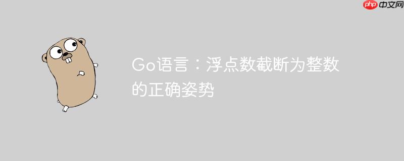 Go语言：浮点数截断为整数的正确姿势