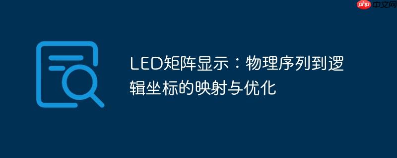 LED矩阵显示：物理序列到逻辑坐标的映射与优化