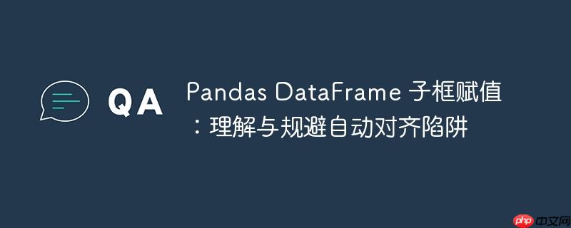 Pandas DataFrame 子框赋值：理解与规避自动对齐陷阱