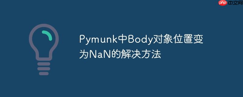 Pymunk中Body对象位置变为NaN的解决方法