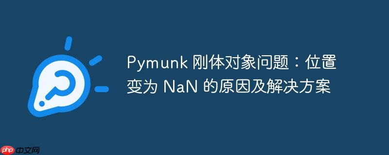 Pymunk 刚体对象问题：位置变为 NaN 的原因及解决方案