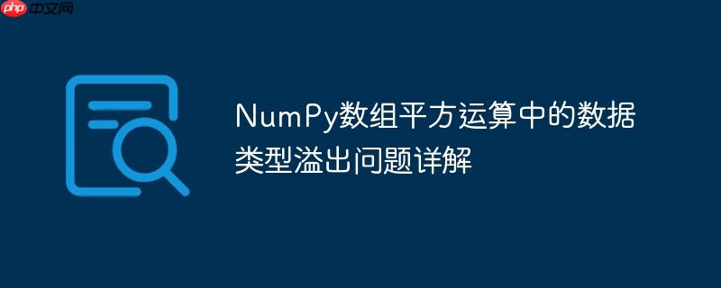 NumPy数组平方运算中的数据类型溢出问题详解