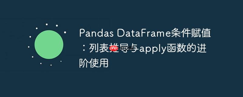 Pandas DataFrame条件赋值：列表推导与apply函数的进阶使用