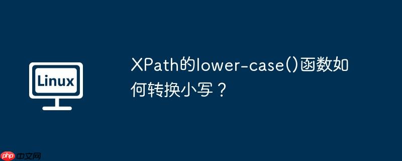 XPath的lower-case()函数如何转换小写？