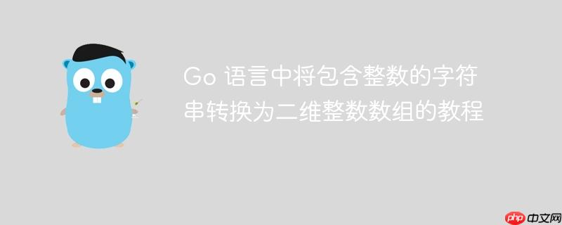 Go 语言中将包含整数的字符串转换为二维整数数组的教程