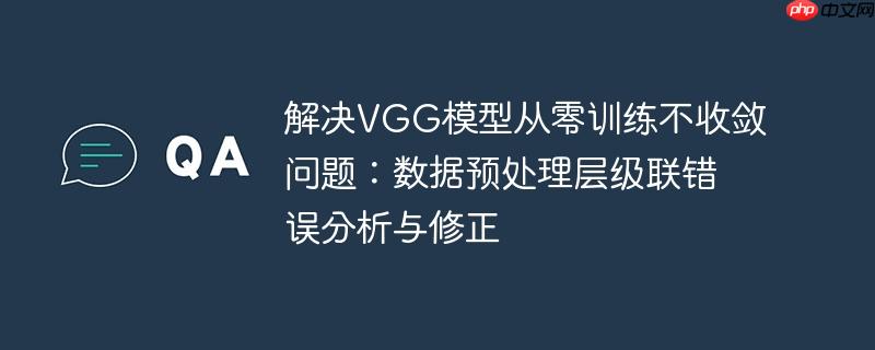解决vgg模型从零训练不收敛问题：数据预处理层级联错误分析与修正
