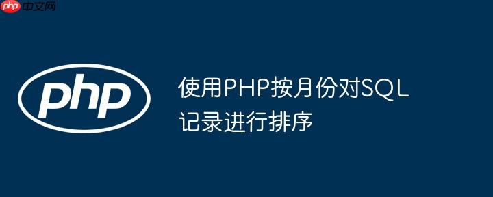 使用PHP按月份对SQL记录进行排序