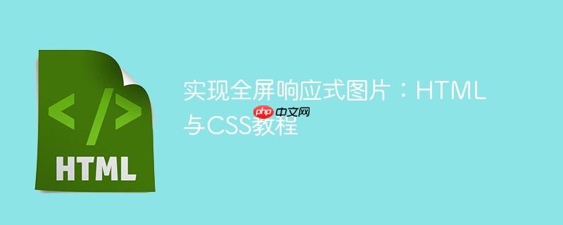 实现全屏响应式图片：HTML与CSS教程